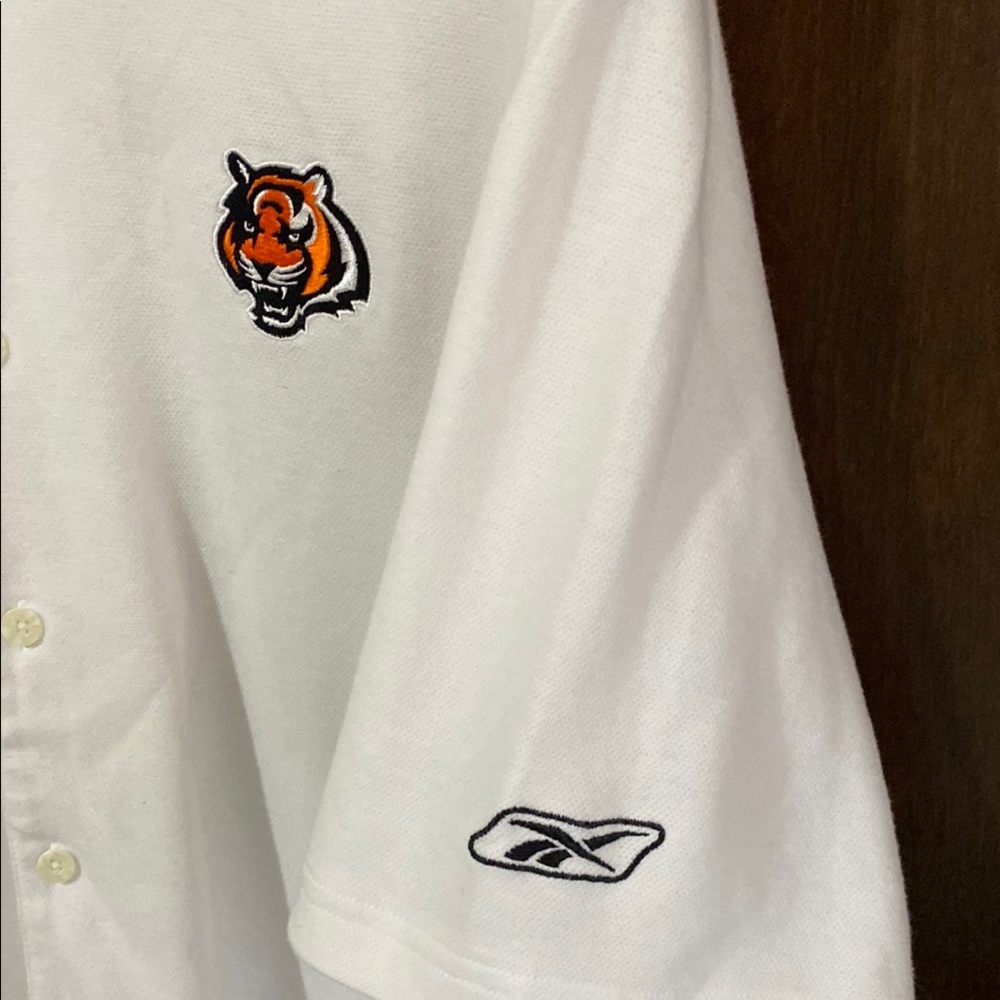 Reebok Cincinnati Bengals White Men's Shirt with Team Logo - Picture 3 of 7